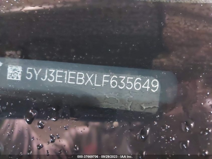 2020 TESLA MODEL 3 LONG RANGE - 5YJ3E1EBXLF635649