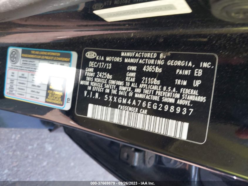 2014 KIA OPTIMA LX - 5XXGM4A76EG298937