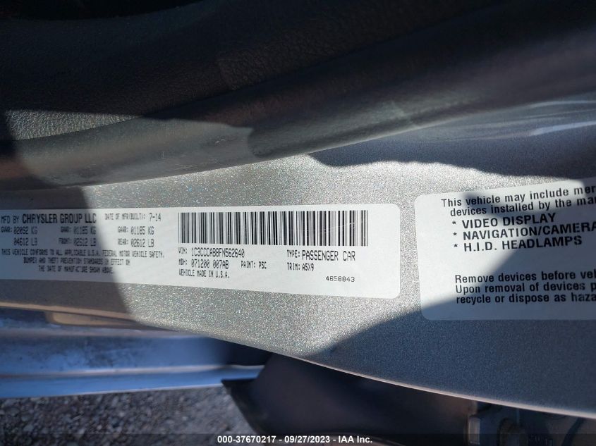 2015 CHRYSLER 200 LIMITED - 1C3CCCAB8FN562640