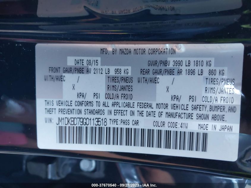 2016 MAZDA CX-3 GRAND TOURING - JM1DKBD79G0113518