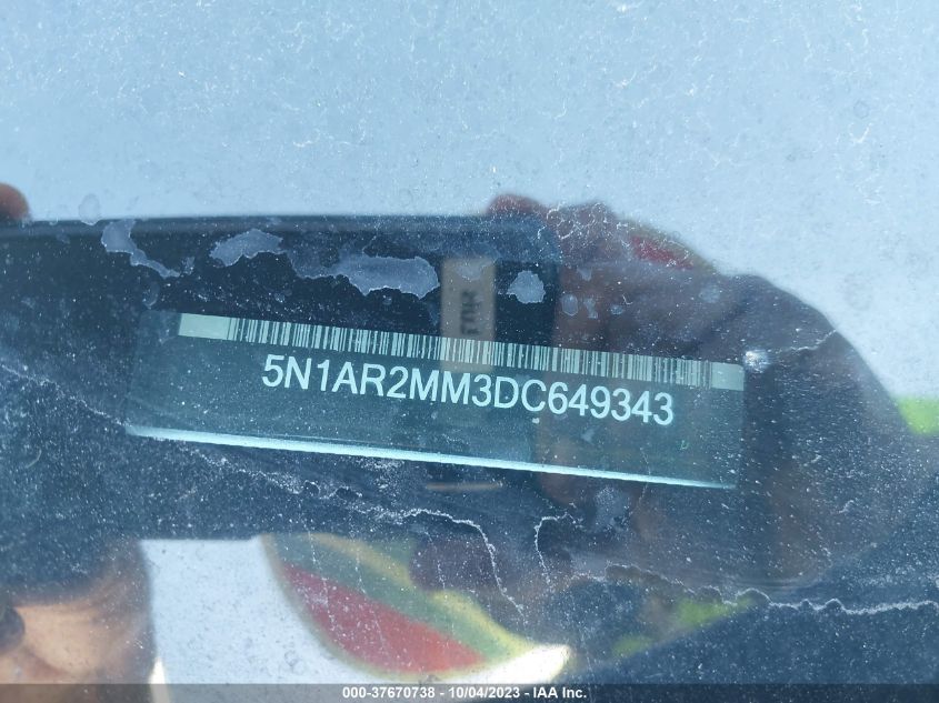 2013 NISSAN PATHFINDER SV - 5N1AR2MM3DC649343