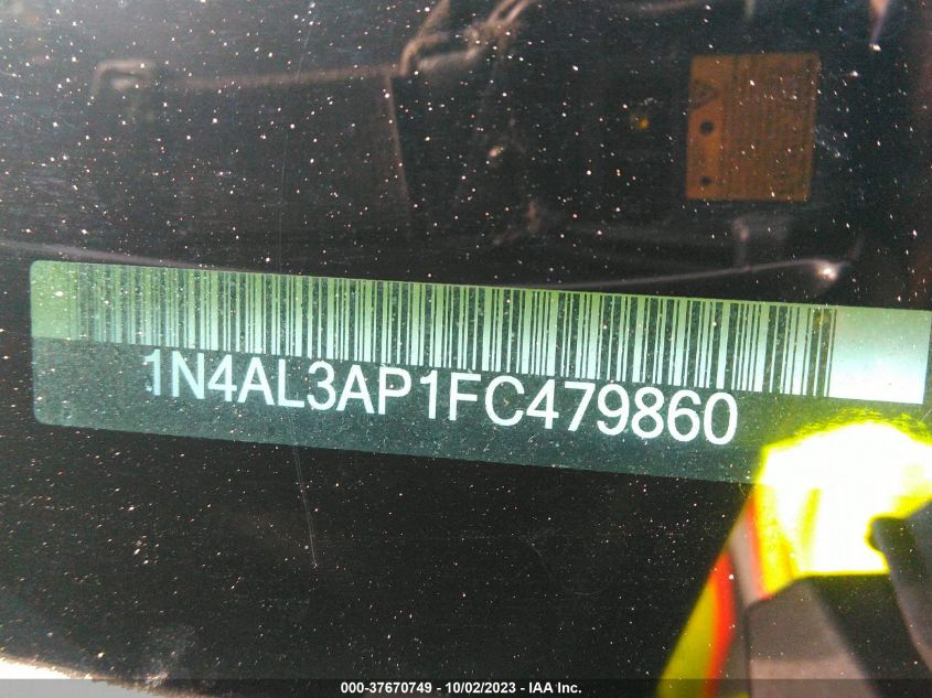 2015 NISSAN ALTIMA 2.5/S/SV/SL - 1N4AL3AP1FC479860