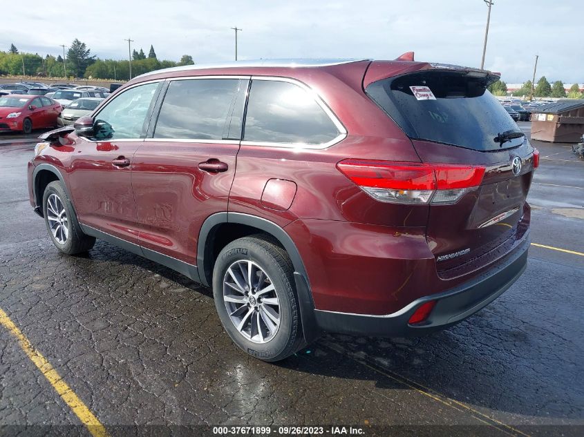 2019 TOYOTA HIGHLANDER SE/XLE - 5TDJZRFH2KS709444