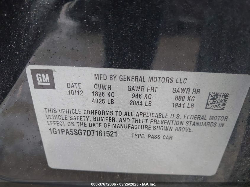 2013 CHEVROLET CRUZE LS - 1G1PA5SG7D7161521