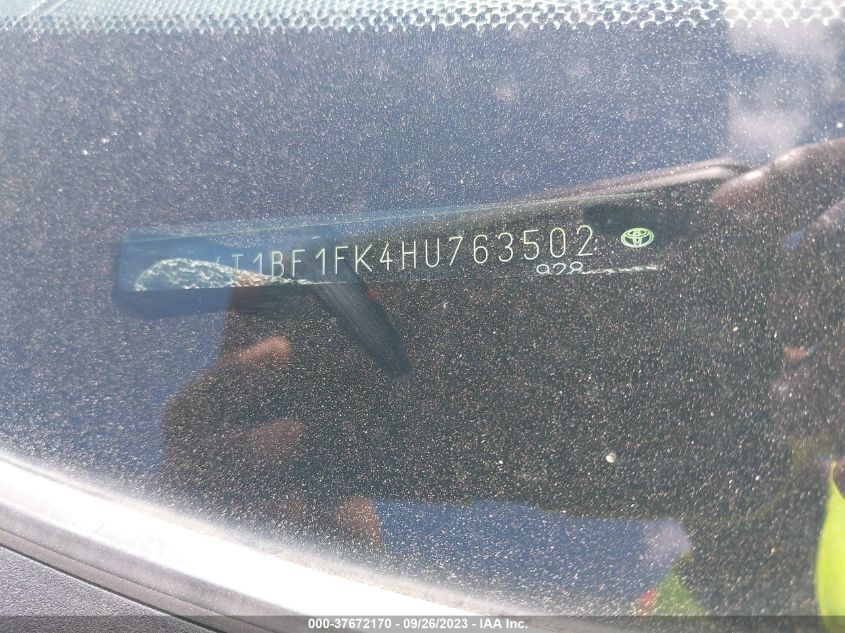 2017 TOYOTA CAMRY XLE/SE/LE/XSE - 4T1BF1FK4HU763502