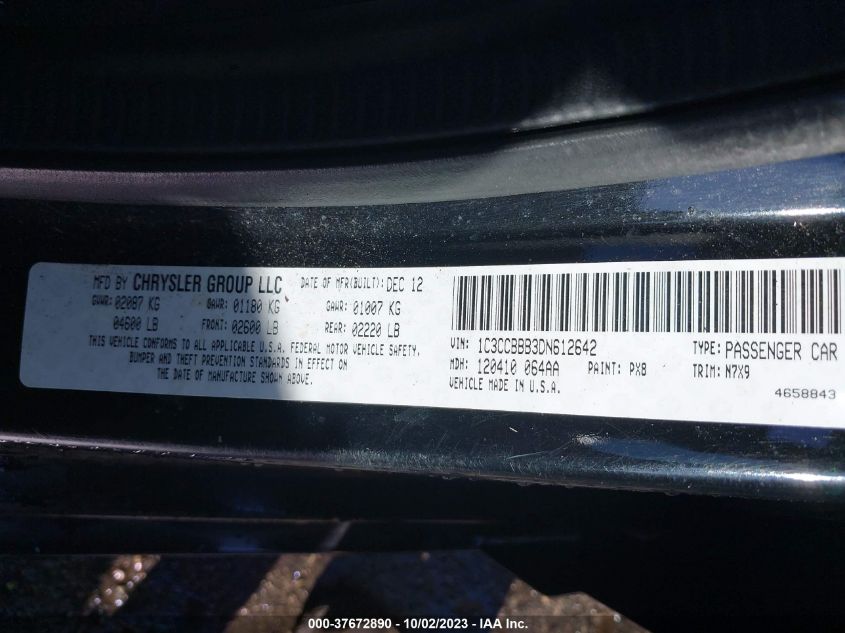 2013 CHRYSLER 200 TOURING - 1C3CCBBB3DN612642