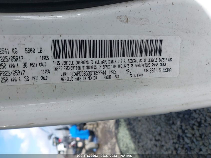 2013 DODGE JOURNEY SXT - 3C4PDDBG3DT657744