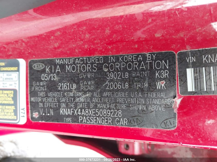 2014 KIA FORTE EX - KNAFX4A8XE5089228