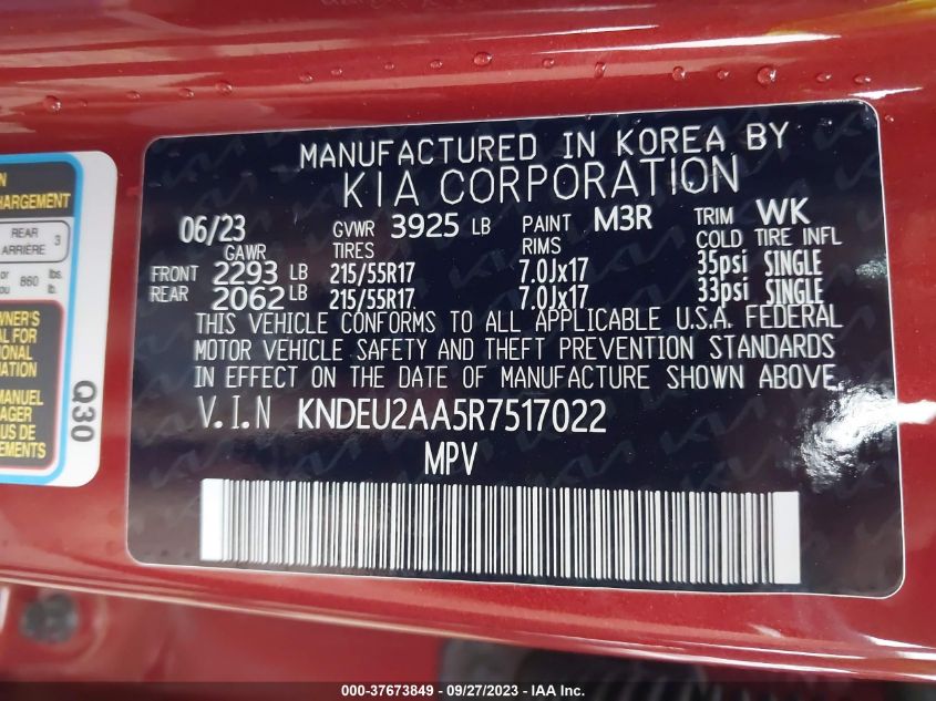 2024 KIA SELTOS S - KNDEU2AA5R7517022