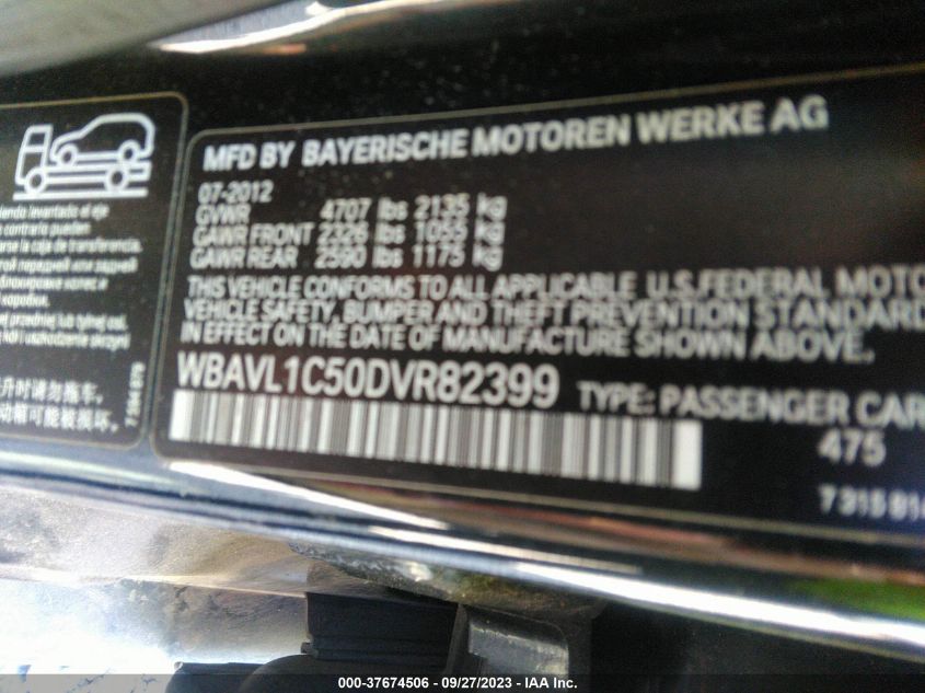 2013 BMW X1 XDRIVE28I - WBAVL1C50DVR82399