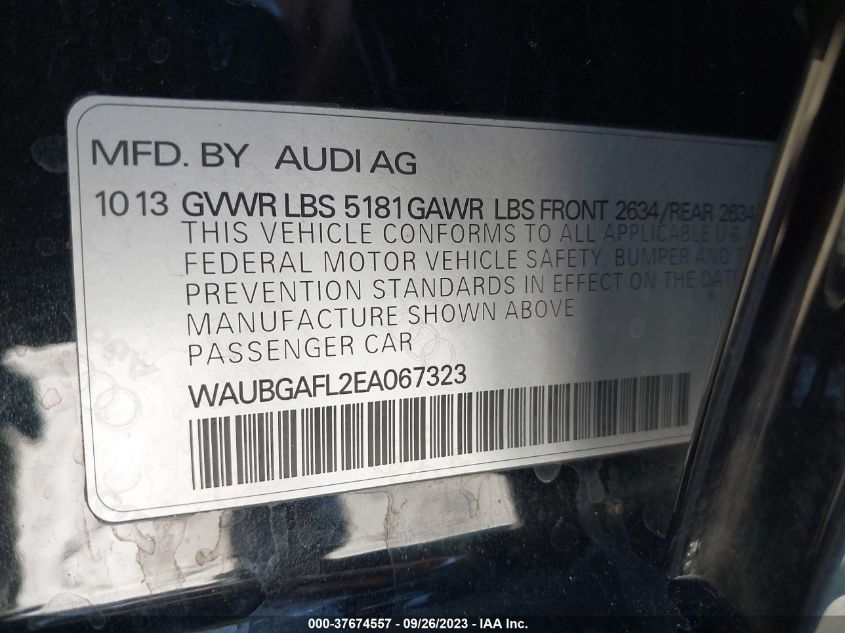 2014 AUDI S4 PREMIUM PLUS - WAUBGAFL2EA067323