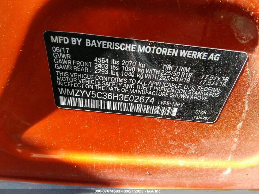 2017 MINI COUNTRYMAN COOPER - WMZYV5C36H3E02674