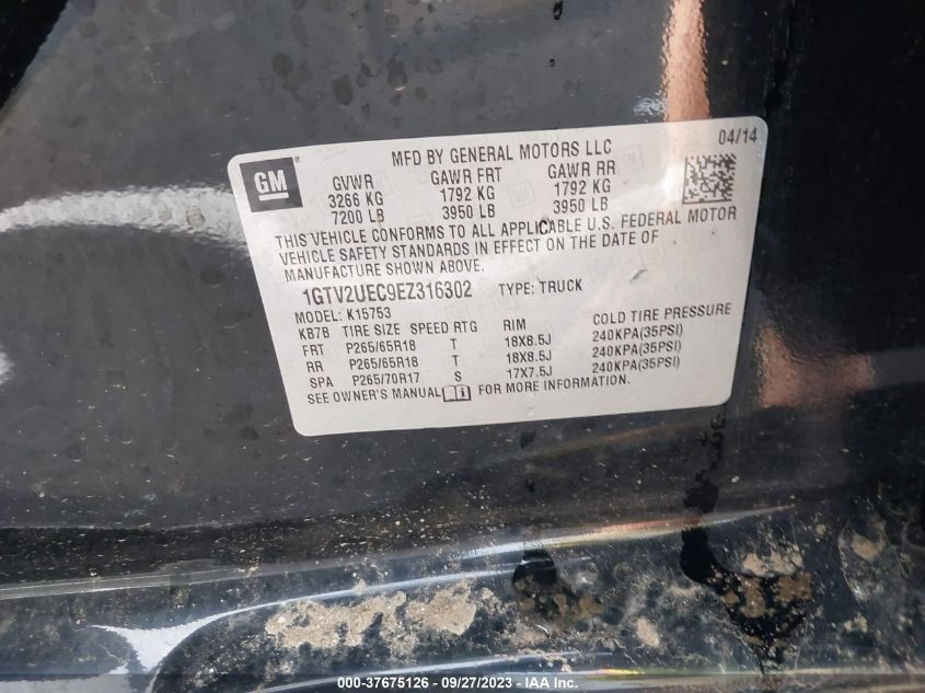 2014 GMC SIERRA 1500 SLE - 1GTV2UEC9EZ316302