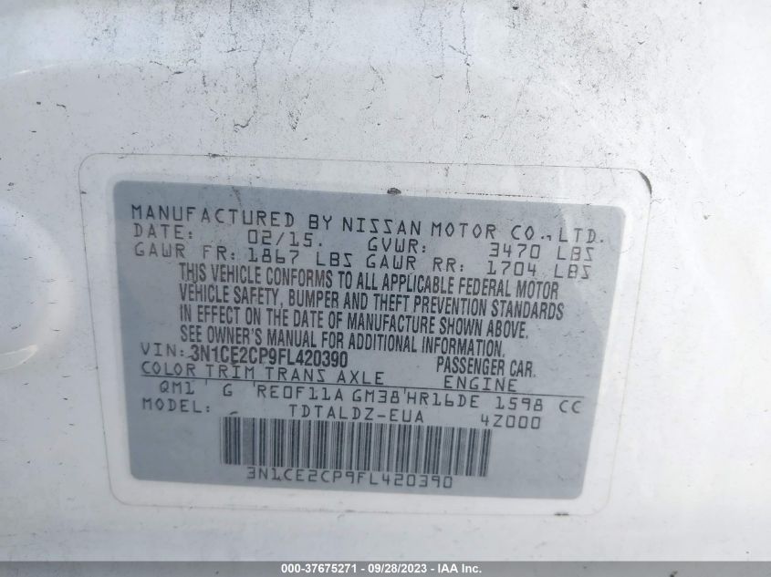 2015 NISSAN VERSA NOTE SV - 3N1CE2CP9FL420390