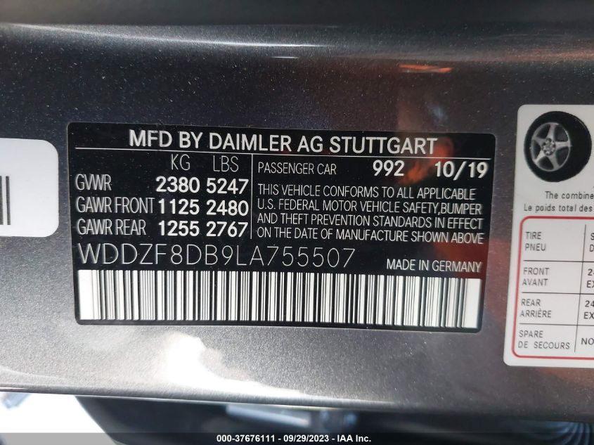 WDDZF8DB9LA755507 Mercedes-Benz E-Class E 350 9