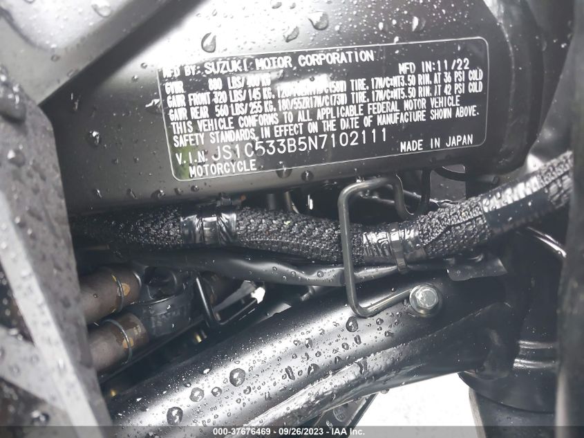 2022 SUZUKI GSX-S750 M/Z JS1C533B5N7102111
