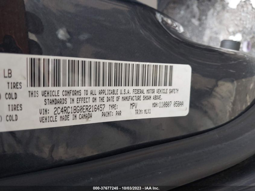 2014 CHRYSLER TOWN & COUNTRY TOURING - 2C4RC1BG0ER216457