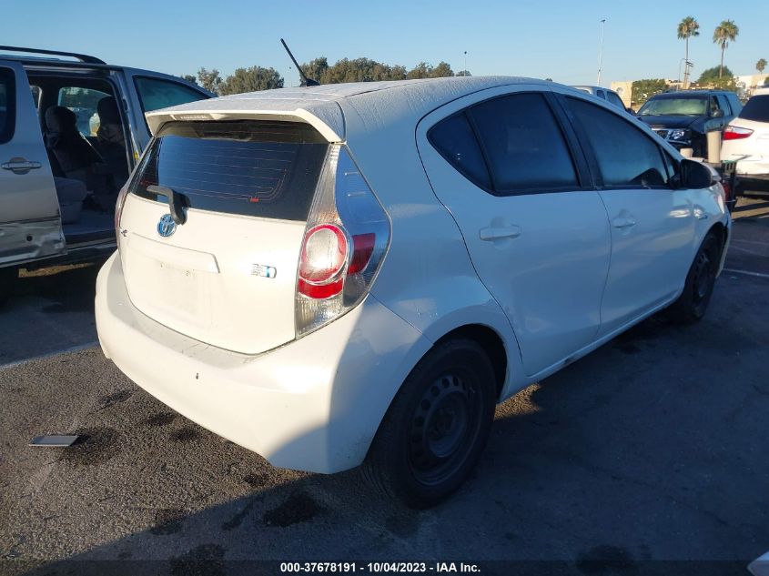 2014 TOYOTA PRIUS C ONE/THREE/TWO/FOUR - JTDKDTB34E1068731