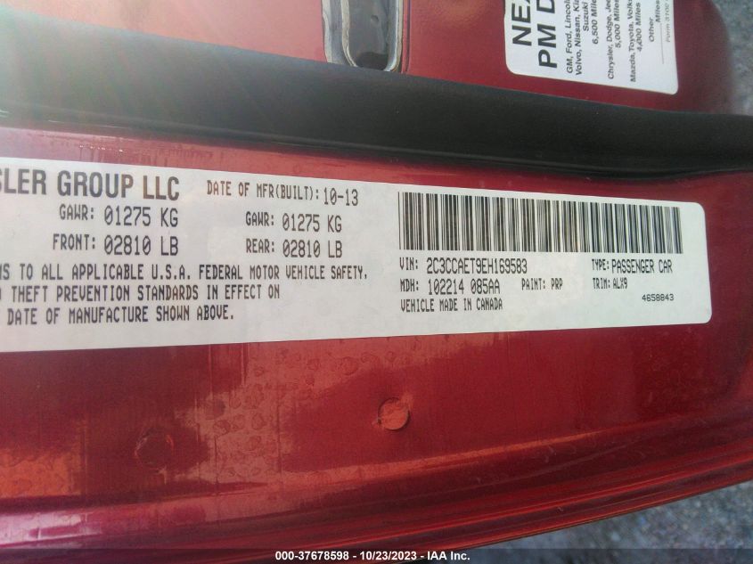 2014 CHRYSLER 300C 2C3CCAET9EH169583