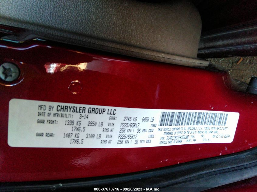 2014 CHRYSLER TOWN & COUNTRY TOURING - 2C4RC1BG7ER326308