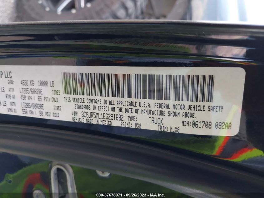 2014 RAM 2500 LONE STAR - 3C6UR5ML1EG291692