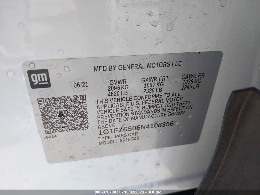 1G1FZ6S06N4108356 Chevrolet Bolt EUV PREMIER 9