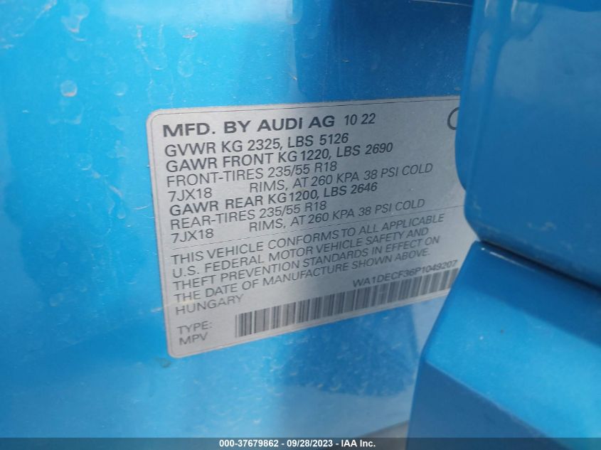 2023 AUDI Q3 S LINE PREMIUM - WA1DECF36P1049207