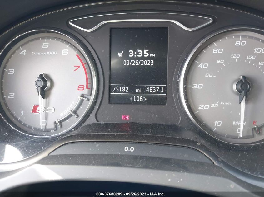 2015 AUDI S3/A3 2.0T PREMIUM PLUS WAUBFGFF7F1088072
