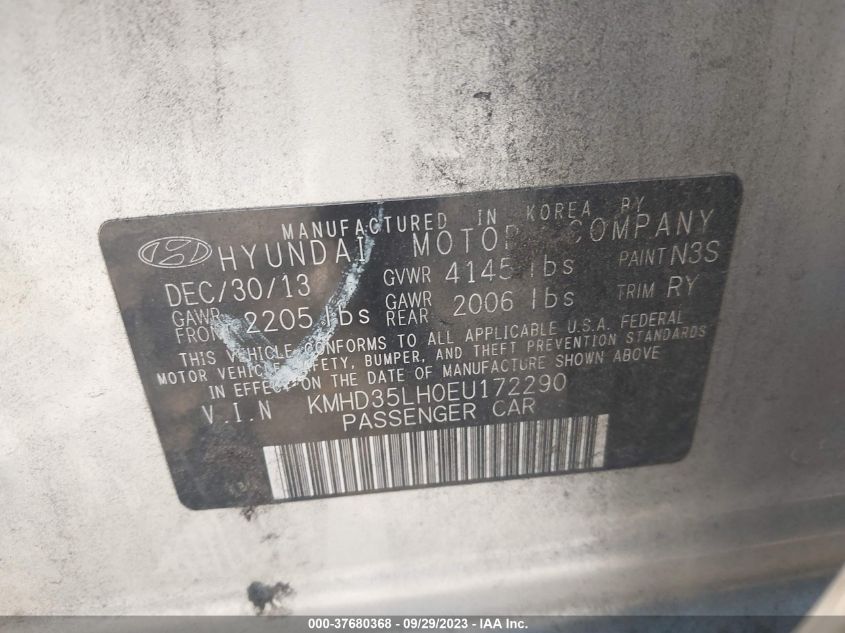 2014 HYUNDAI ELANTRA GT - KMHD35LH0EU172290