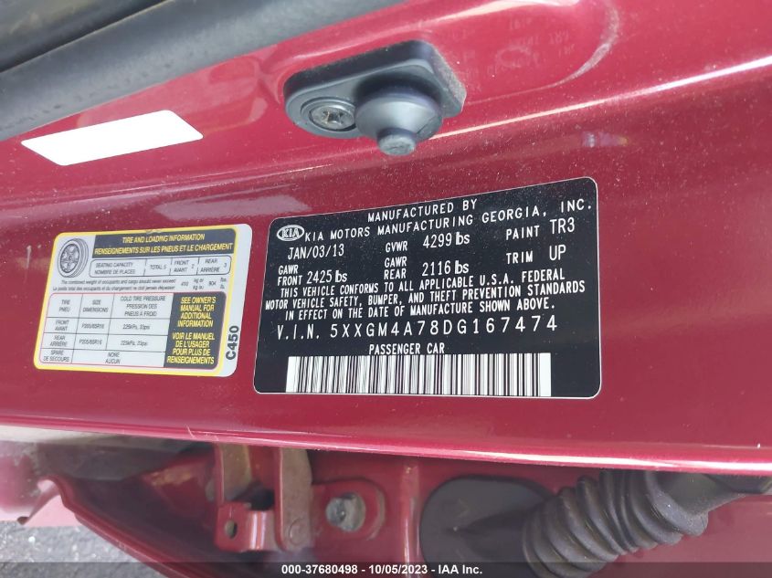 2013 KIA OPTIMA LX - 5XXGM4A78DG167474