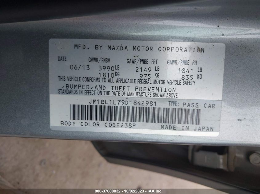 2013 MAZDA MAZDA3 I TOURING - JM1BL1L79D1842981