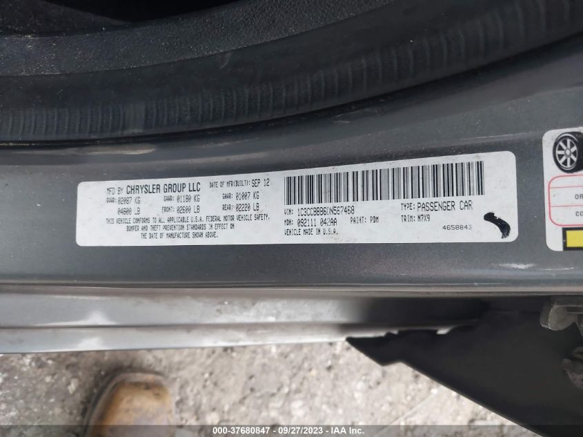 2013 CHRYSLER 200 TOURING - 1C3CCBBB6DN567468