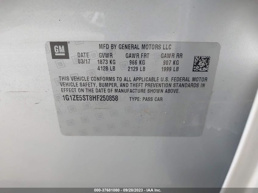 2017 CHEVROLET MALIBU LT - 1G1ZE5ST8HF250858