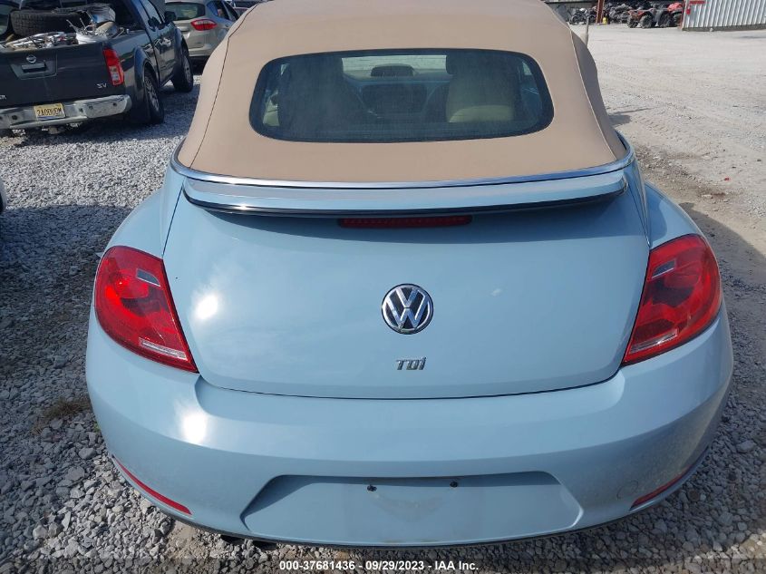 2014 VOLKSWAGEN BEETLE CONVERTIBLE 2.0L TDI W/SOUND/NAV 3VW6L7AT9EM823224