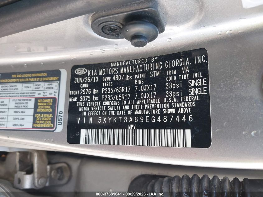 2014 KIA SORENTO LX - 5XYKT3A69EG487446