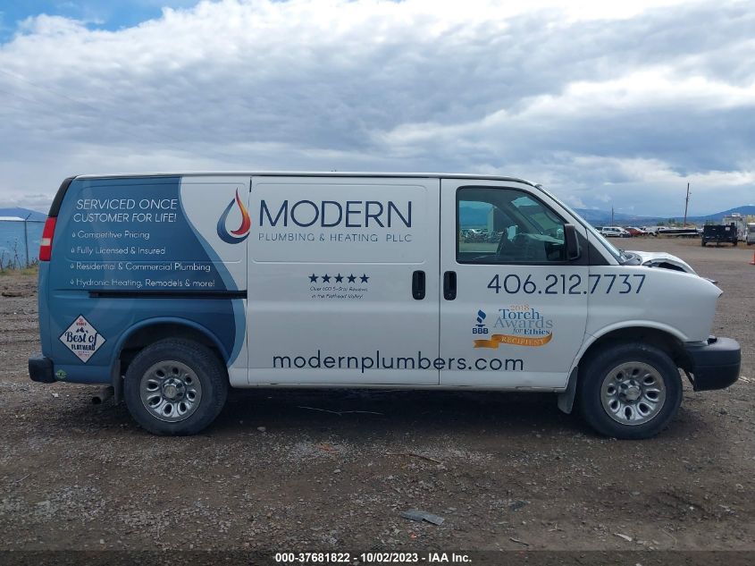 2013 CHEVROLET EXPRESS 1500 WORK VAN - 1GCSHAF42D1171687