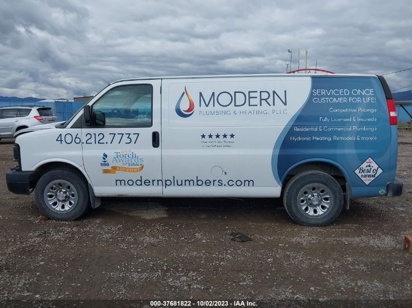 2013 CHEVROLET EXPRESS 1500 WORK VAN - 1GCSHAF42D1171687