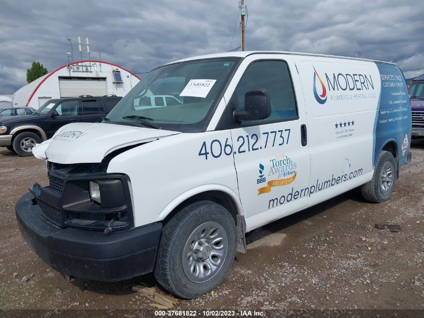 2013 CHEVROLET EXPRESS 1500 WORK VAN - 1GCSHAF42D1171687