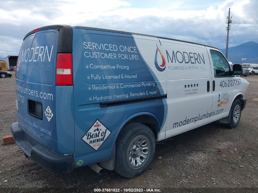 2013 CHEVROLET EXPRESS 1500 WORK VAN - 1GCSHAF42D1171687