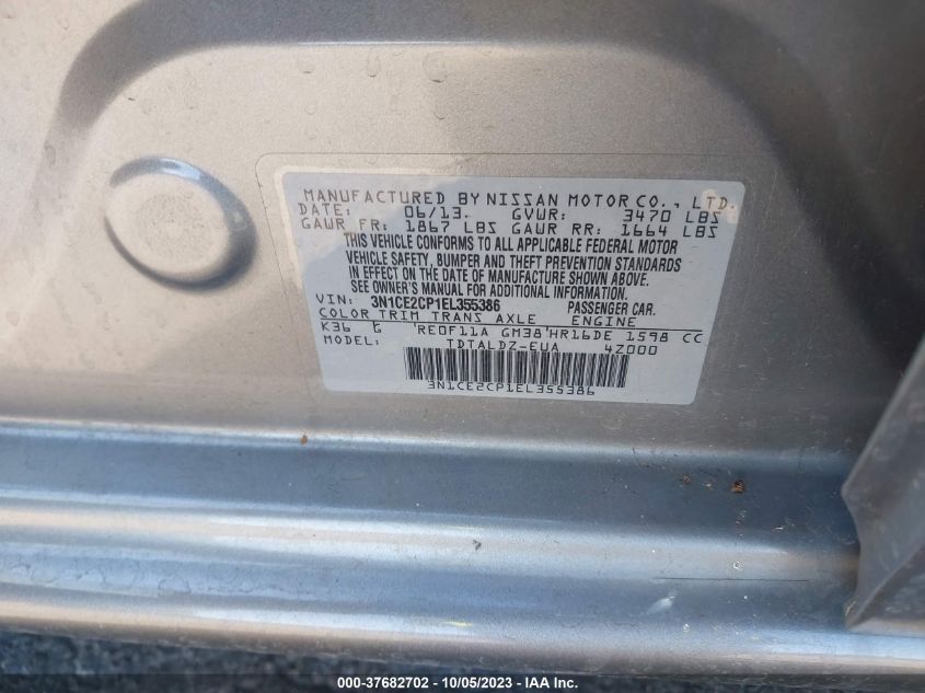 2014 NISSAN VERSA NOTE SV - 3N1CE2CP1EL355386