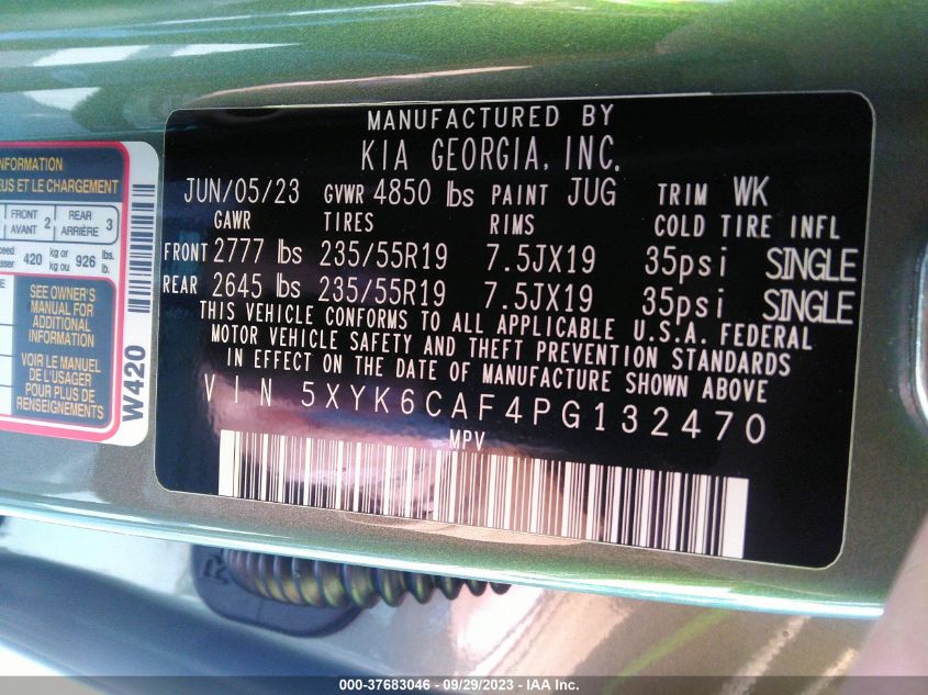 2023 KIA SPORTAGE X LINE - 5XYK6CAF4PG132470