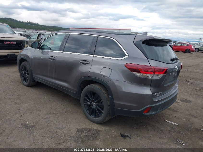 2019 TOYOTA HIGHLANDER SE/XLE - 5TDJZRFH4KS609779