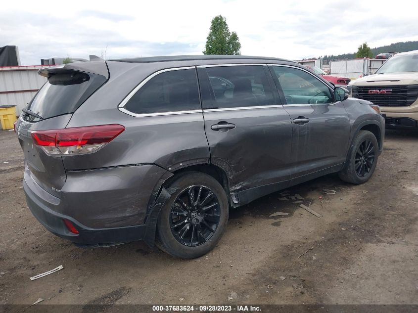 2019 TOYOTA HIGHLANDER SE/XLE - 5TDJZRFH4KS609779