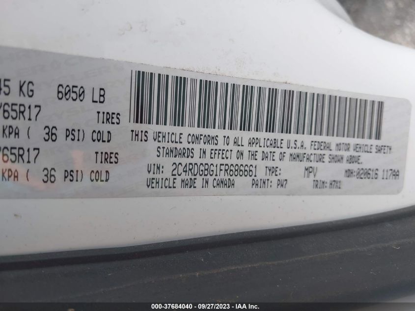 2015 DODGE GRAND CARAVAN SE - 2C4RDGBG1FR686661