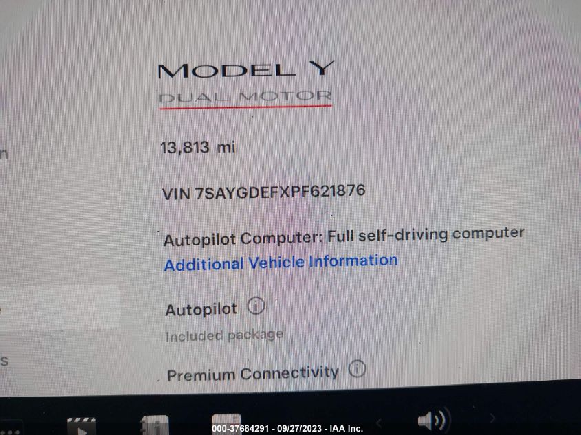 7SAYGDEFXPF621876 Tesla Model Y   7