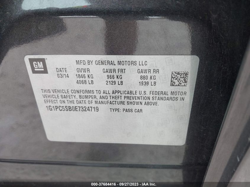 2014 CHEVROLET CRUZE 1LT - 1G1PC5SB0E7324719