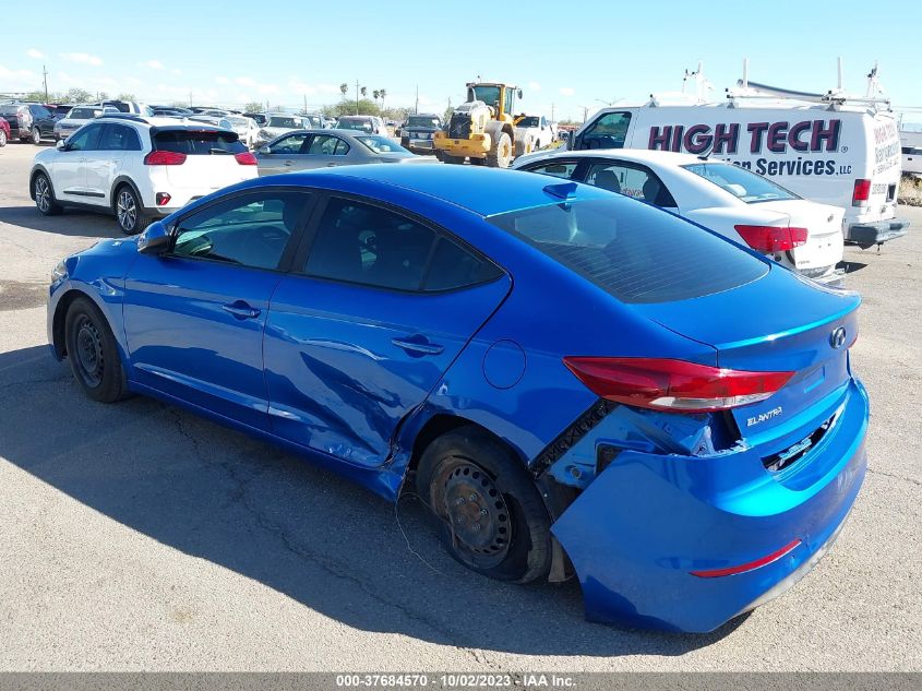 2017 HYUNDAI ELANTRA SE - KMHD74LF9HU408369