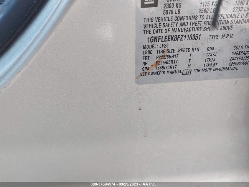 2015 CHEVROLET EQUINOX LS - 1GNFLEEK8FZ116051
