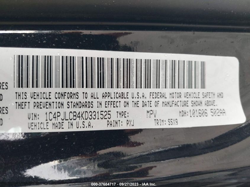 2019 JEEP CHEROKEE LATITUDE - 1C4PJLCB4KD331525