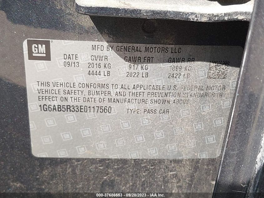 2014 CADILLAC ATS LUXURY - 1G6AB5R33E0117560